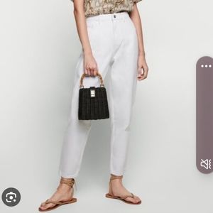 Zara white mom jeans s 36/4